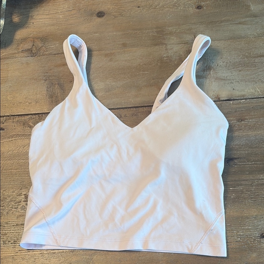 Light Pink V-Neck Crop Top